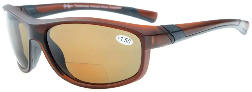TH6170PGSG Eyekepper из поликарбоната, поляризованные бифокальный спортивные солнцезащитные очки для Для женщин TR90 Небьющийся+ 1,50/+ 2,0/+ 2,5 - Цвет оправы: Brown Frame