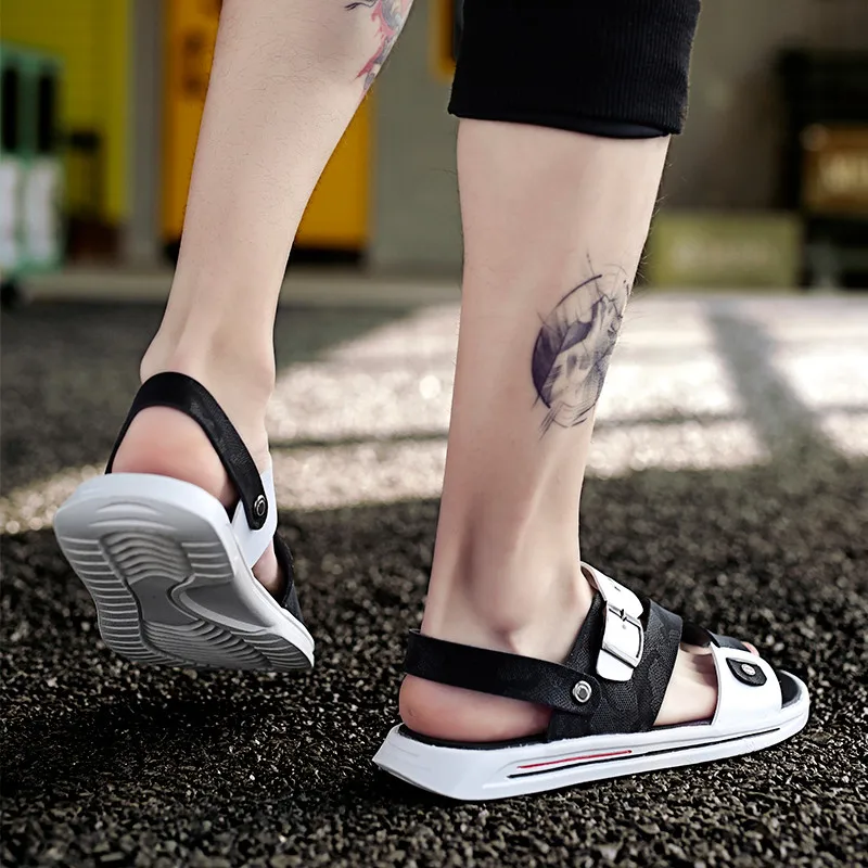 ZOQI плюс Размеры пляжные сандалии мужские тапочки повседневная обувь кроссовки