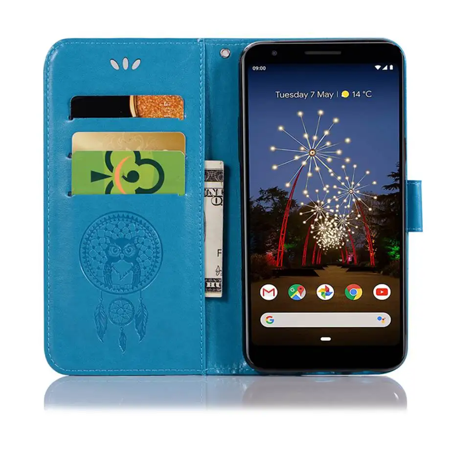 Чехол-книжка из искусственной кожи с 3D рисунком совы для Google Pixel 3A XL чехол-кошелек