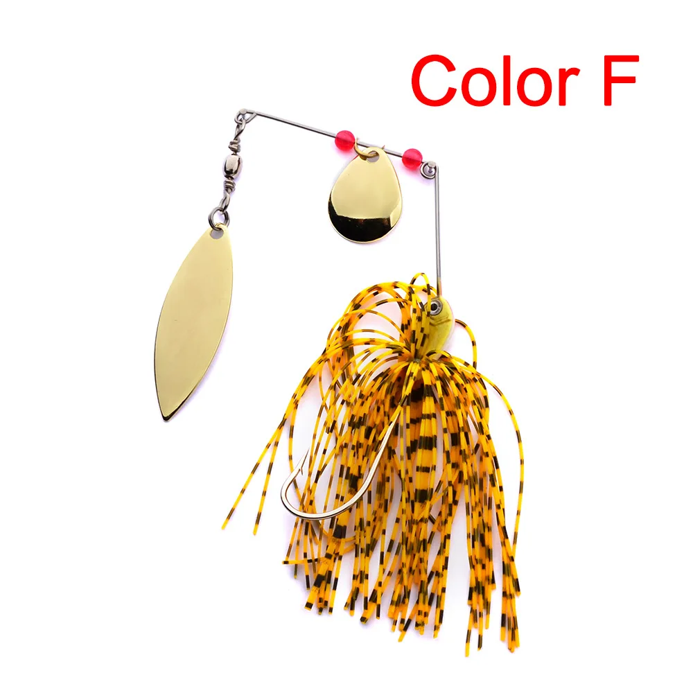 1 шт. спиннербейты вращающиеся блестки свинцовая головка пух рыболовные приманки