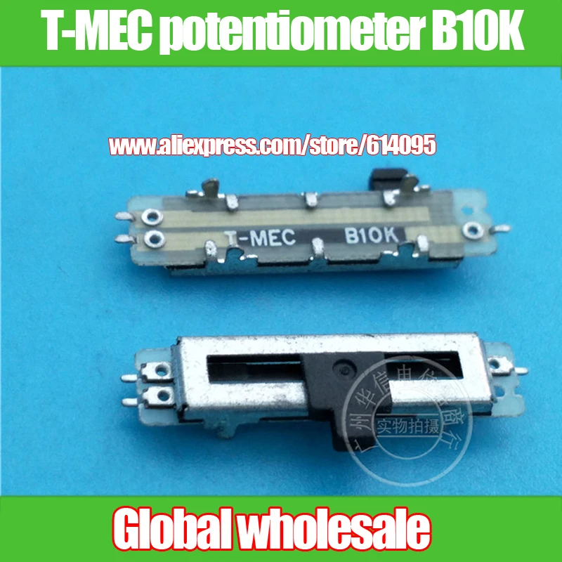 8 шт. T-MEC 28 мм накладные ноги прямой слайдер фейдер потенциометр B10K/длина ручки 3
