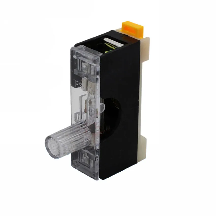 35 мм DIN Rail Тип держатель предохранителя 6*30 Стекло плавкая вставка с индикатором