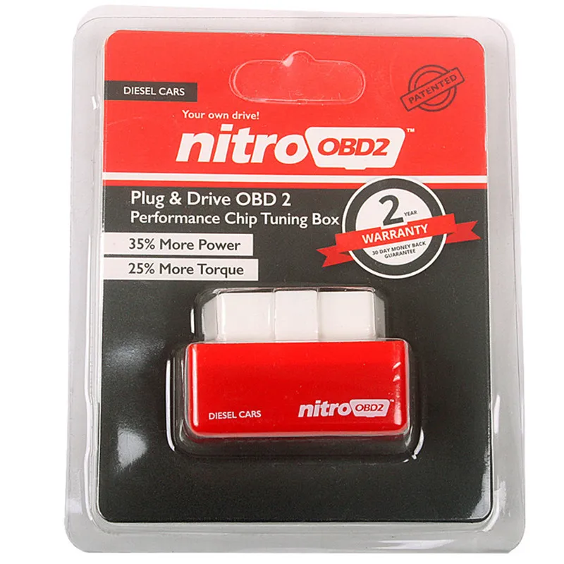 OBD2 Chip Tuning Box NitroOBD2 For Benzine Diesel Car Plug and Drive Nitro OBD 2 Interface |