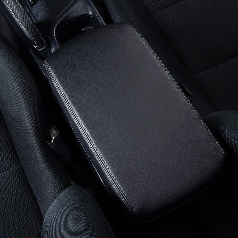 Подлокотник Панель Крышка для Toyota RAV4 интерьер автомобиля Центральной Консоли Подлокотник Коробка Для Хранения Чехол Обложка для Toyota RAV4 - Название цвета: Черный