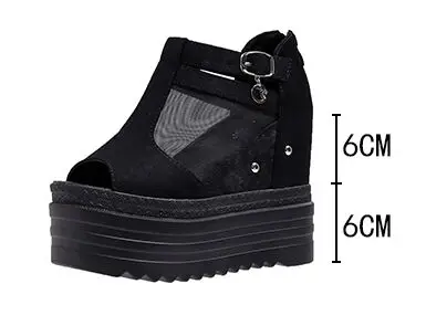 Женские босоножки в стиле Харадзюку летние сандалии на платформе 12 см