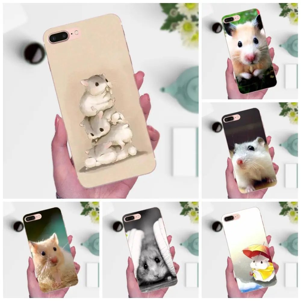 Милый животное хомяк Мягкий ТПУ оригинальный для Apple iPhone 4 4S 5 5C 5S SE 6 6S 7 8 Plus X XS Max