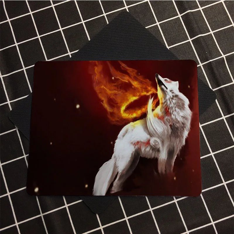 Фантастический Okami огненный красный с девятью хвостами лиса персонализированный