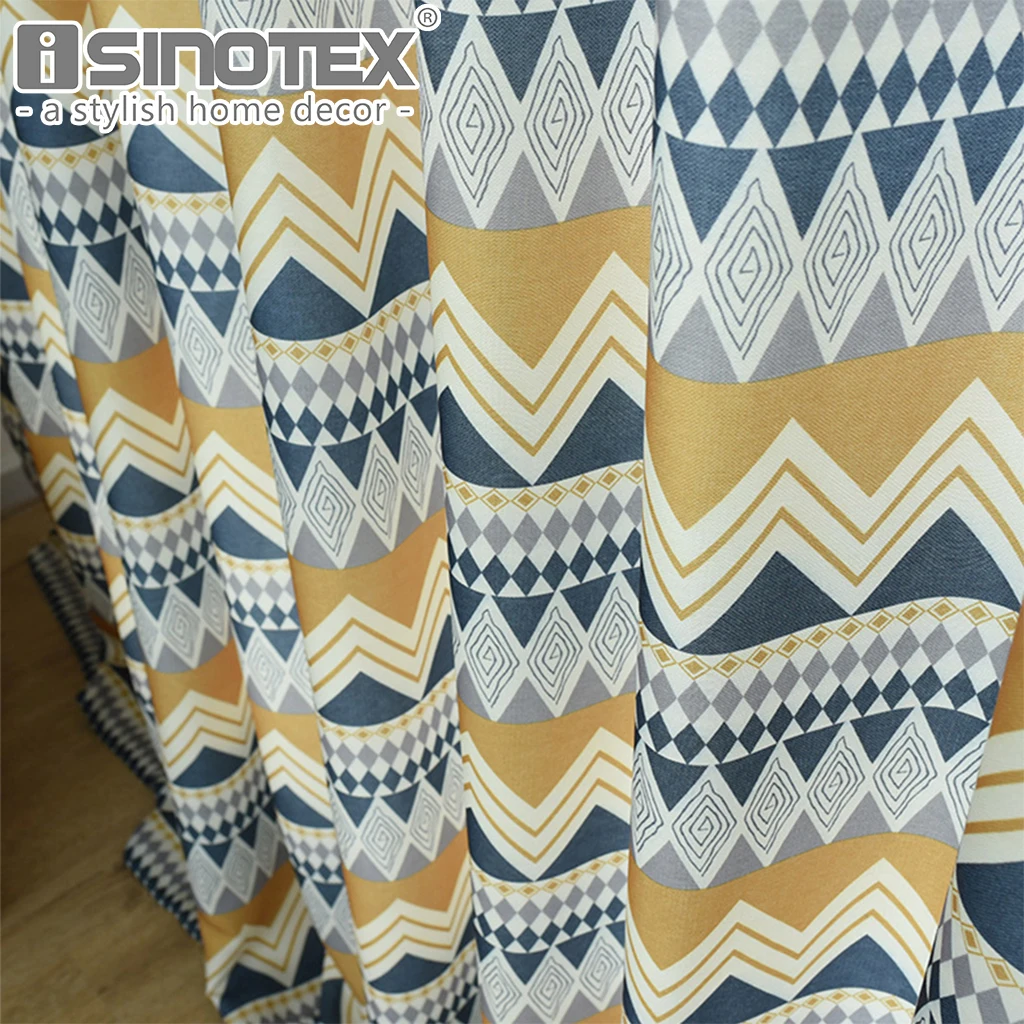 Современные Геометрические затенение Шторы для Гостиная Спальня красочные