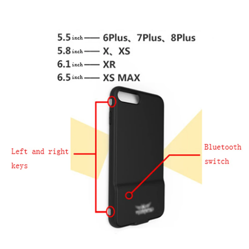 PUBG Bluetooth мобильный чехол для телефона для iPhone 6 Plus/7 Plus/8 Plus X/XS XR XS MAX встроенный аккумулятор 180 мА Защитный чехол оболочка