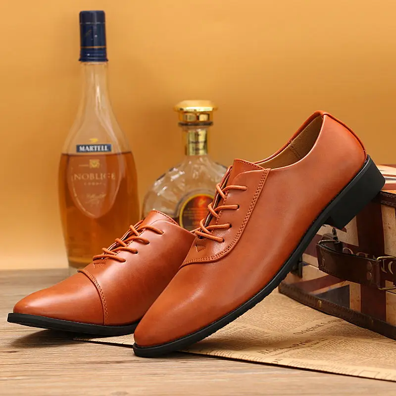 

MIUBU Men Leather Casual Shoes 2020 Business Men Shoes Luxury Brand Spring Male Footwear Sneakers