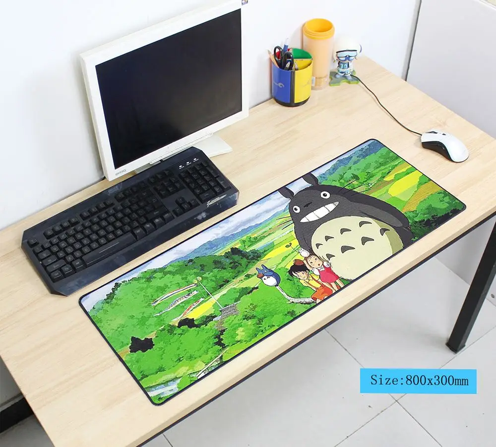 Тоторо коврик для мыши 80x30 см Коврик для мыши notbook компьютерный коврик для мыши подарок на Хэллоуин игровой коврик геймер к клавиатуре коврики для мыши