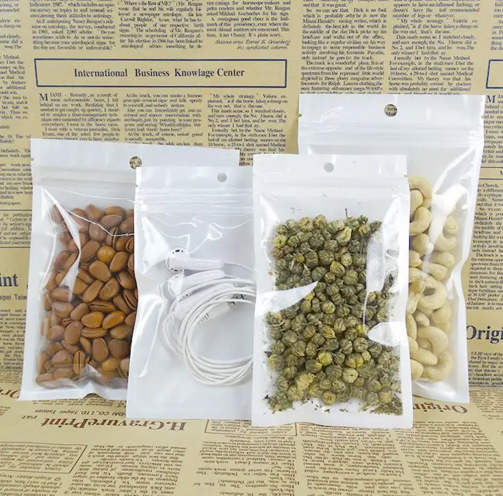 100 шт прозрачный самозакрывающийся пластиковый пакет на молнии для розничной