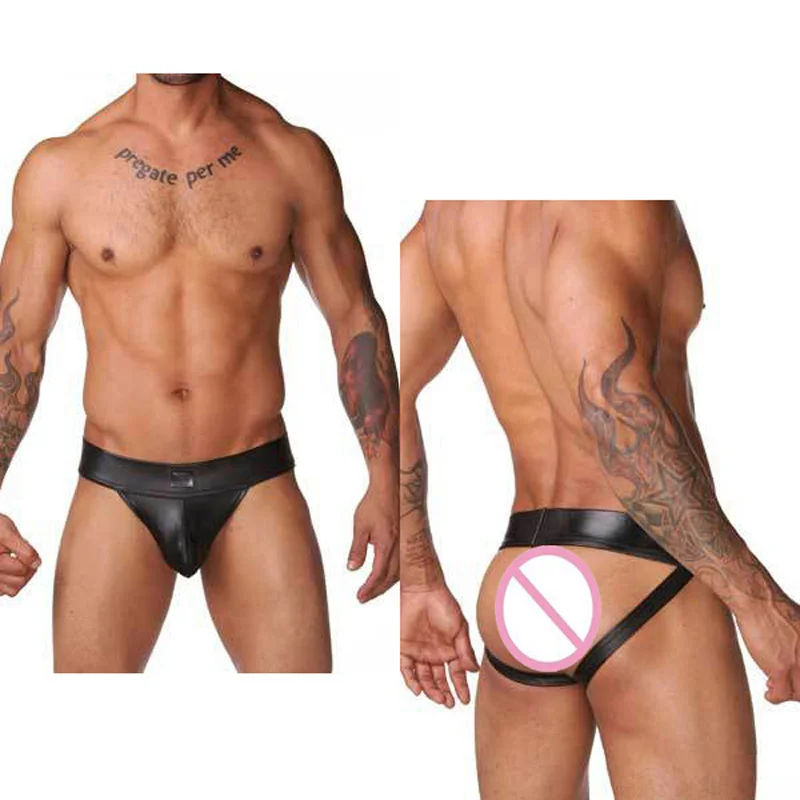 Высококачественное сексуальное мужское нижнее белье кожаные латексные