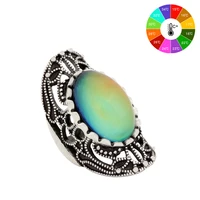 mojo vintage bohemia retro color change mood ring emotion feeling changeable ring temperature control ring for women mj rs034