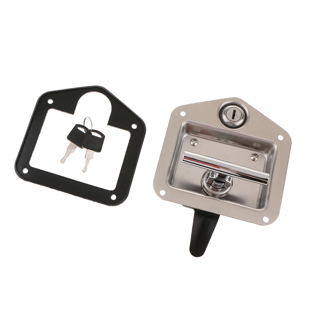 

Stainless Steel RV Trailer Car Paddle Handle Truck Toolbox Lock Latch Key