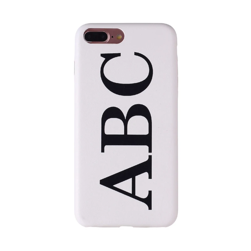Font 1-White Leather Кожаный роскошный смелый чехол для телефона, чехол для iPhone 11 Pro X XS Max XR 6S 6Plus 7 7Plus 8 8Plus - Цвет: Font 1-White Leather