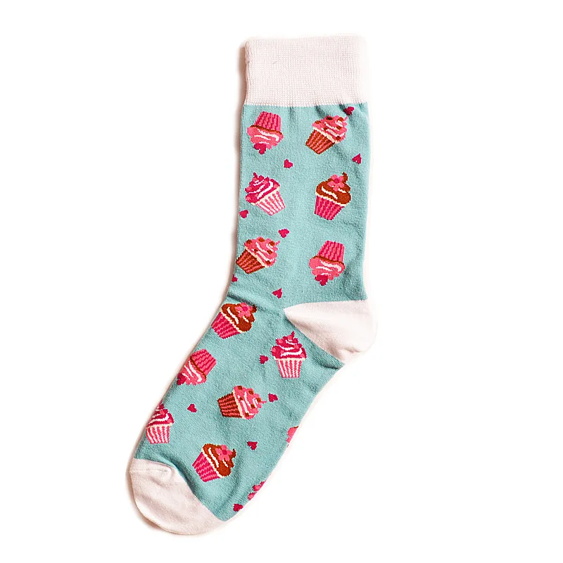 Happy Socks десертная еда серия женские носки хлопок скейтборд хип хоп Уличная команда Harajuku Искусство Мода короткие носки с принтом - Цвет: r117-04
