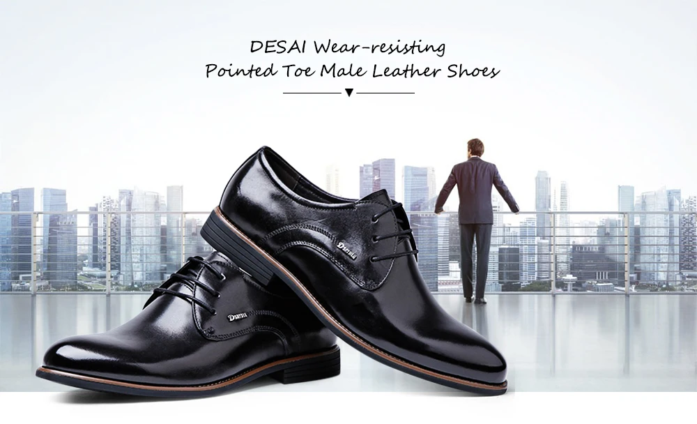 Hot Sale Men Leather Dress Shoes 2017 Fashion Wedding Breathable Business Pointed Toe Flat Shoe Mens Oxfords | Обувь