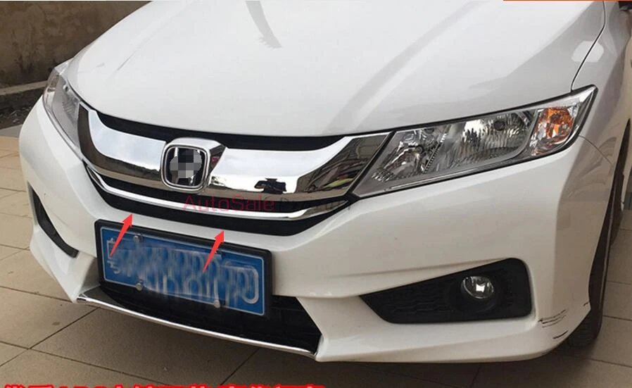 Для Honda City Sedan 2014 2015 2016 ABS хромированный пластиковый передний центральный