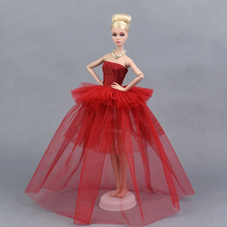 

2018 New Dress Skirt Long Lace Evening Party Wedding Princess Gown Fashion Outfit Clothes For 1/6 Barbie Doll Baby Toy Girl Gift