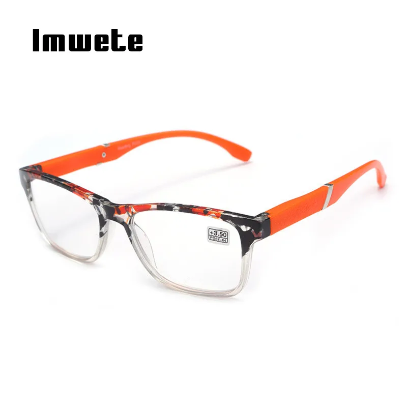

Imwete Unisex Glasses Fashion Hyperopia Reading Glasses Men Women Resin Lens Presbyopic Reading Glasses 1.5 +2.5 +3.5 +4.0