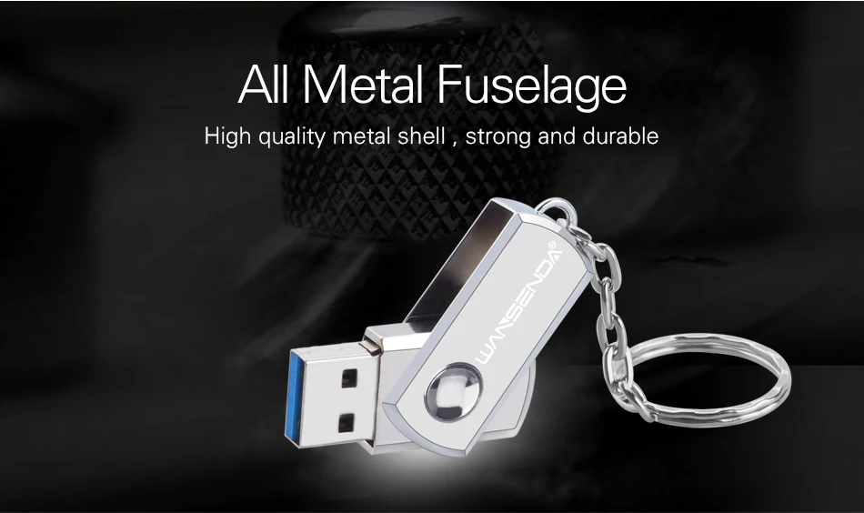 Wansenda, брелок из нержавеющей стали, флеш-накопитель USB 3,0, высокоскоростной флеш-накопитель, 256 ГБ, 128 ГБ, 64 ГБ, 32 ГБ, 16 ГБ, 8 ГБ, usb-флешки