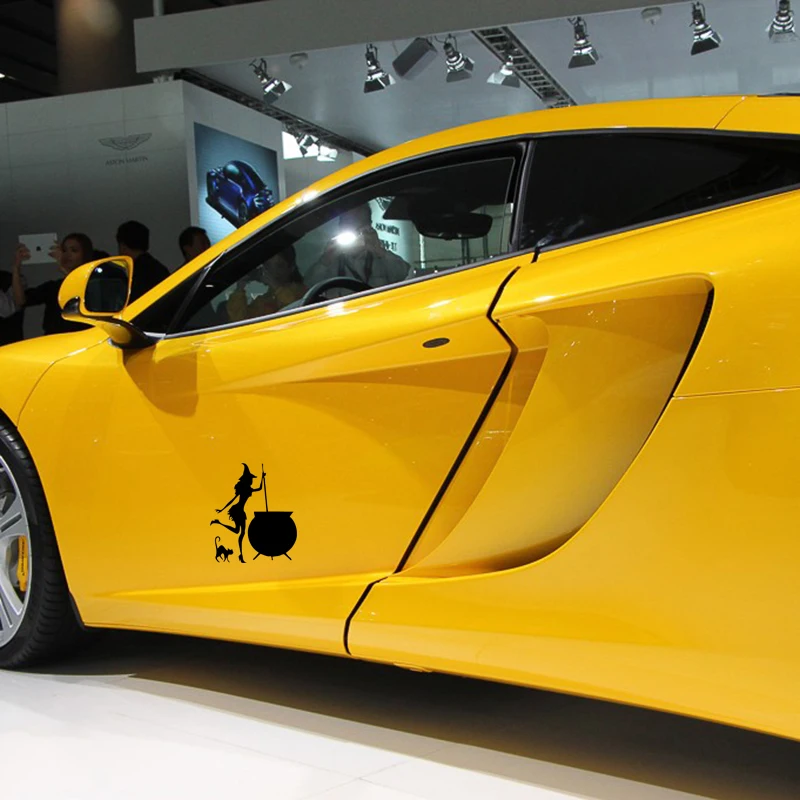 Наклейки с изображением ведьмы колдрона и зелья виниловые наклейки для марафона