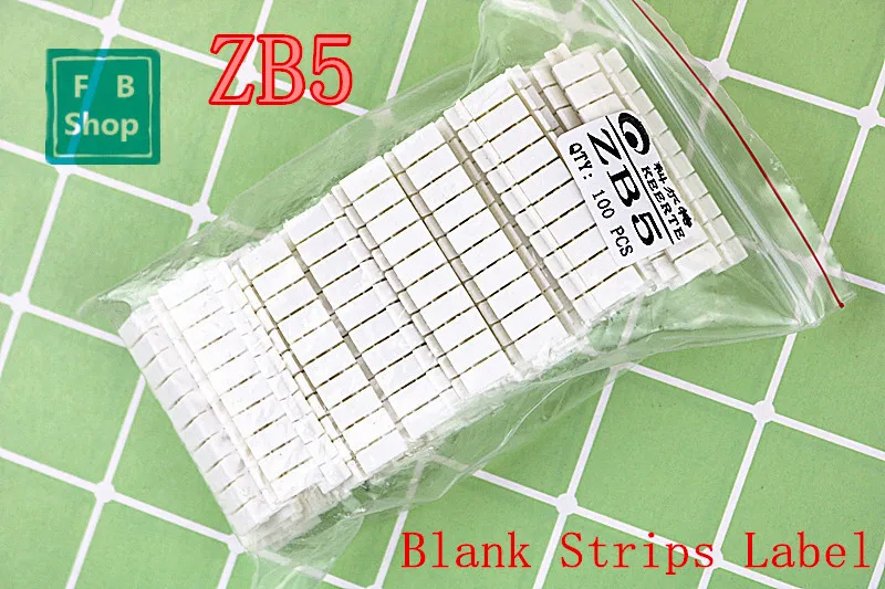

100PCS ZB5 UK3N UKK3 USLKG3 Blank Din Rail Terminal Blocks Maker Strips Label