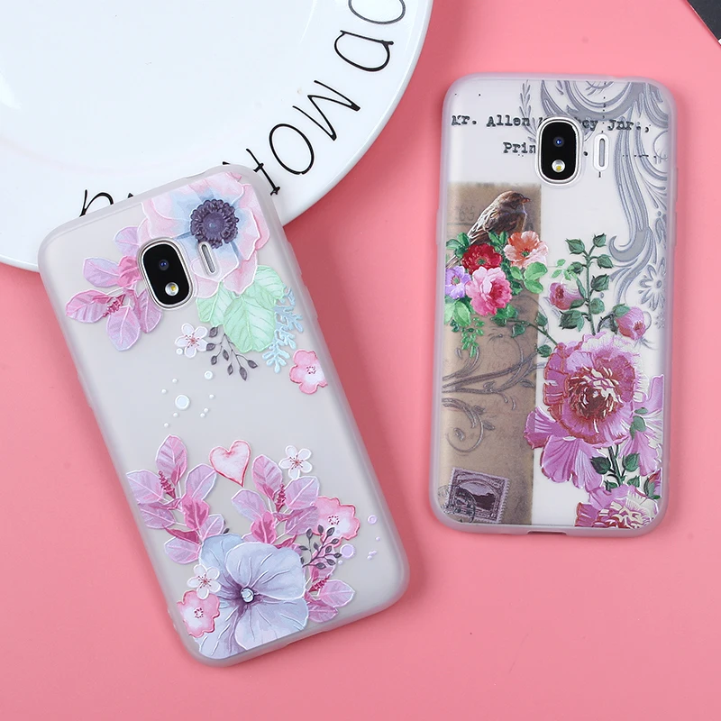 Цветочный чехол для Samsung Galaxy S8 S7 Edge S9 Plus A6 2018 J3 J5 J7 2017 A3 A5 A7 2016 J6 силиконовый