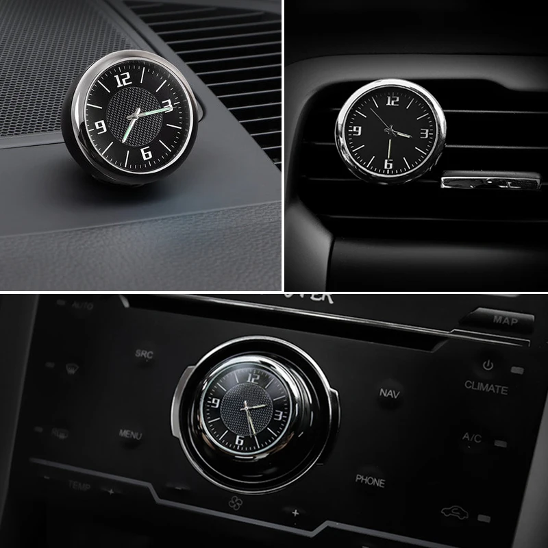 Светящиеся автомобильные часы мини цифровые кварцевые декоративные с зажимом на - Фото №1