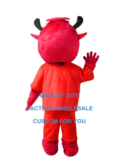 Костюм-талисман Красный Дьявол из коровы на заказ оптовая продажа для взрослых