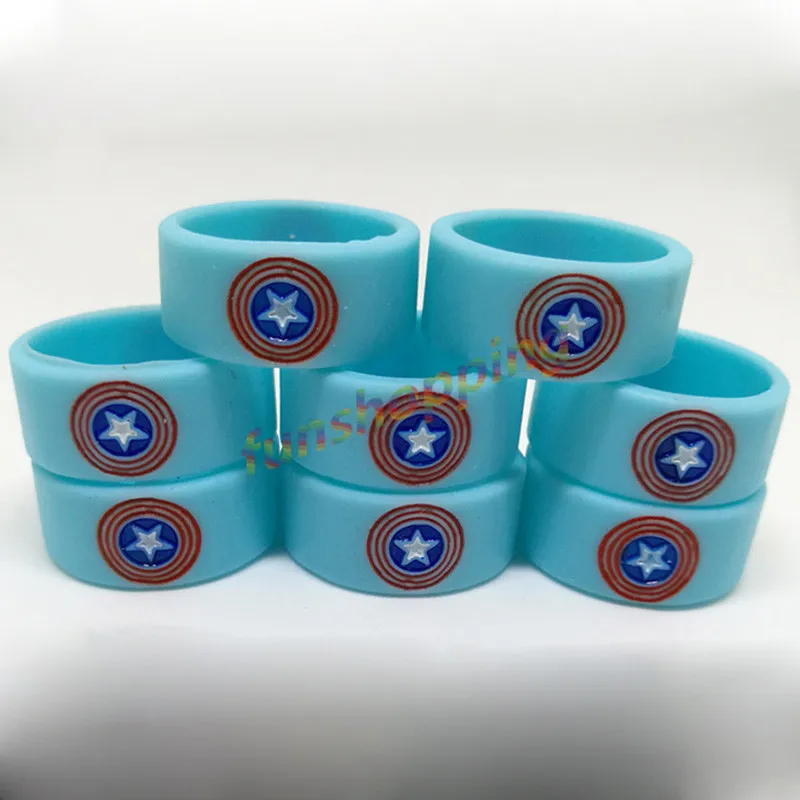 1000 шт./лот новинка декоративное кольцо силиконовый ремешок вейп с Суперменом