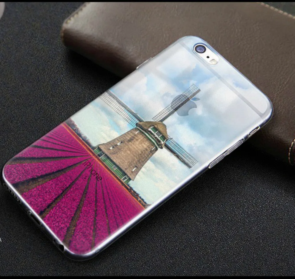 Landscape Scenery Case For iphone 7 6 6s Plus Mountain Building Sea Flower Nature View Soft Back cover 5 5s SE | Мобильные телефоны