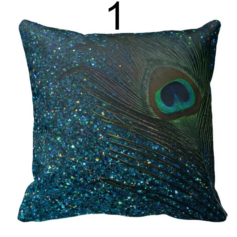 Красивое перо павлина наволочка для подушки 45 см Подушка Чехол Рождественский