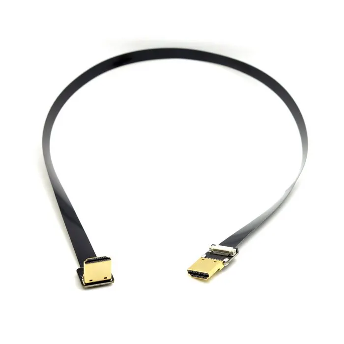 0 2 м/0 5 м FPV HDMI тип A мужской вниз Угловой 90 градусов к Мужской HDTV FPC плоский кабель