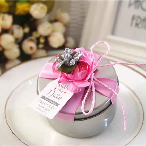 Бесплатная доставка серебряные круглые коробки для олова на День Благодарения