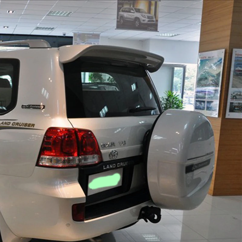 Для Toyota Land Cruiser LC200 спойлер 2008- Высокое качество ABS Материал автомобильный спойлер праймер цвет внедорожник автомобиль заднее крыло