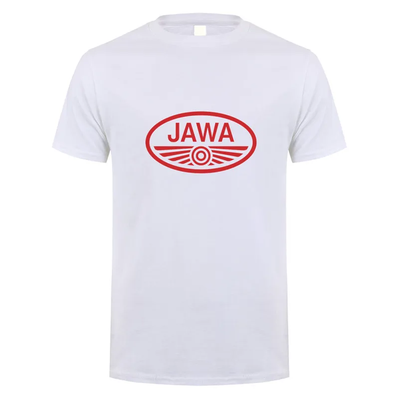 White Футболка Jawa, топы, новая летняя мода, короткий рукав, хлопок, JAWA, мотоцикл, футболка, DS-067 - Цвет: White