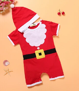 Рождественский подарок Детский комбинезон с Сантой Одежда для новорожденных