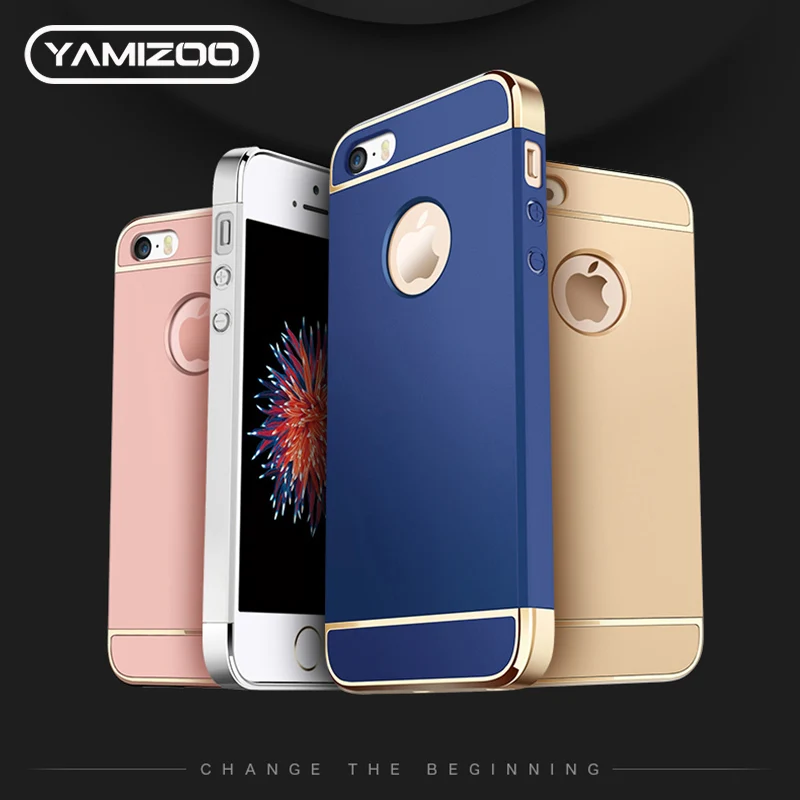 YAMIZOO 5s For iPhone se 5 Case 360 protection Phone Cases On Luxury Full Hard Plastic Coque Back Cover |