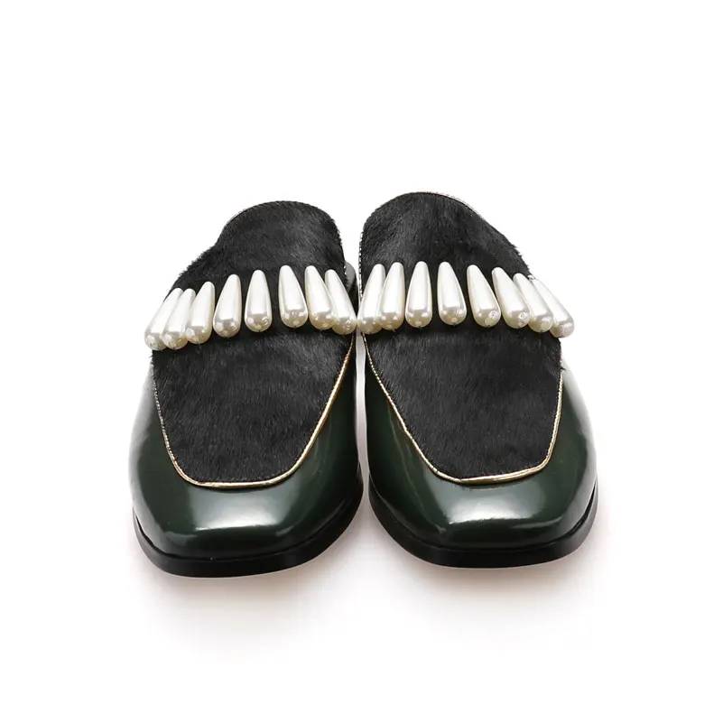 Женская обувь MEZEREON из натуральной кожи на плоской подошве с петельками конского