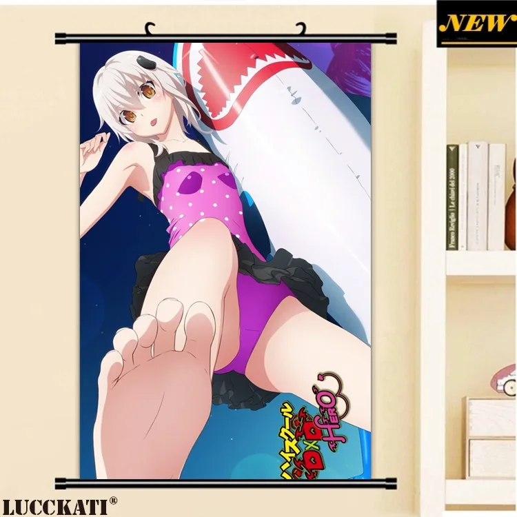 40X60 см старшеклассница DxD соски сексуальные лоли каплей мультфильм аниме Настенная картина Фреска прокрутка холст живопись плакат - Цвет: T