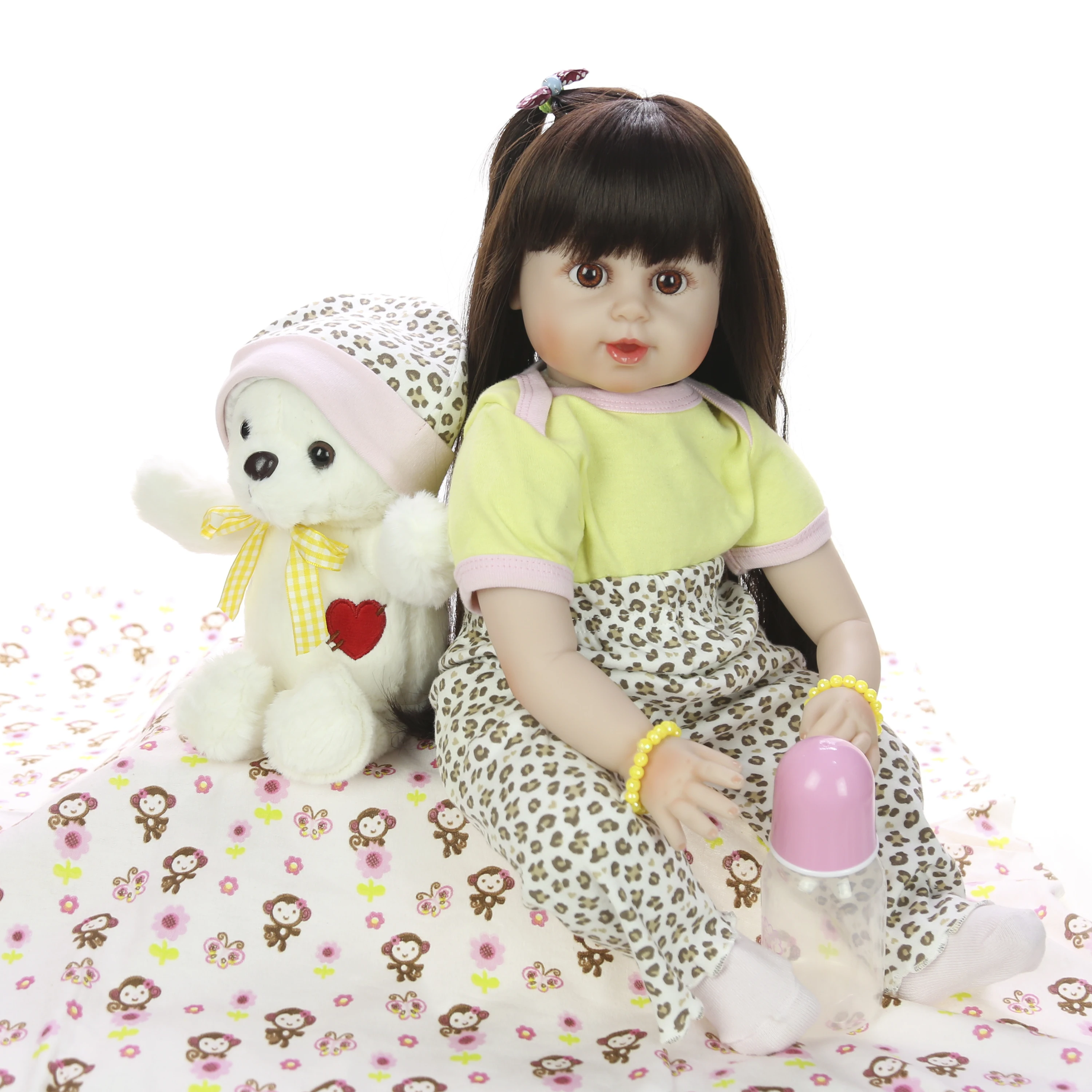KEIUMI Прекрасный 24 &quot60 см Reborn Toy Сенсорный силикон виниловый пупсик для девочки