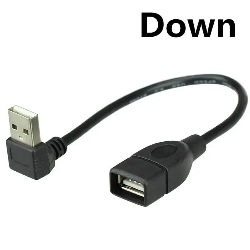USB 2 0 A Male к женскому 90 Угловой Удлинительный адаптер кабель