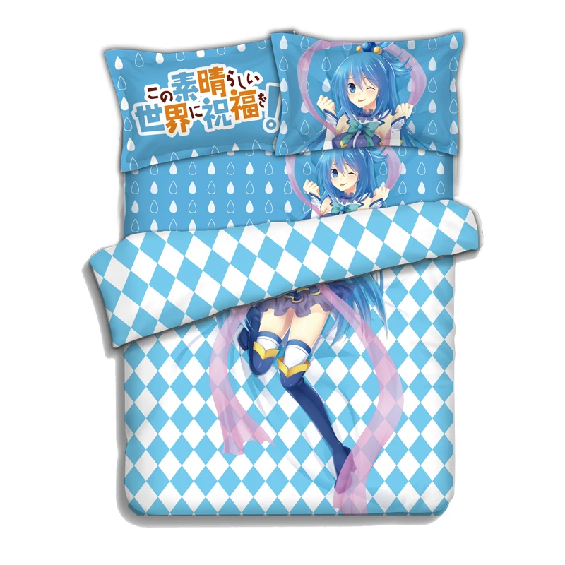

Anime Kono Subarashii Sekai ni Shukufuku wo! Bed sheets Bedding Sheet Bedding Sets Bedcover Quilt Cover Pillow Case 4PCS