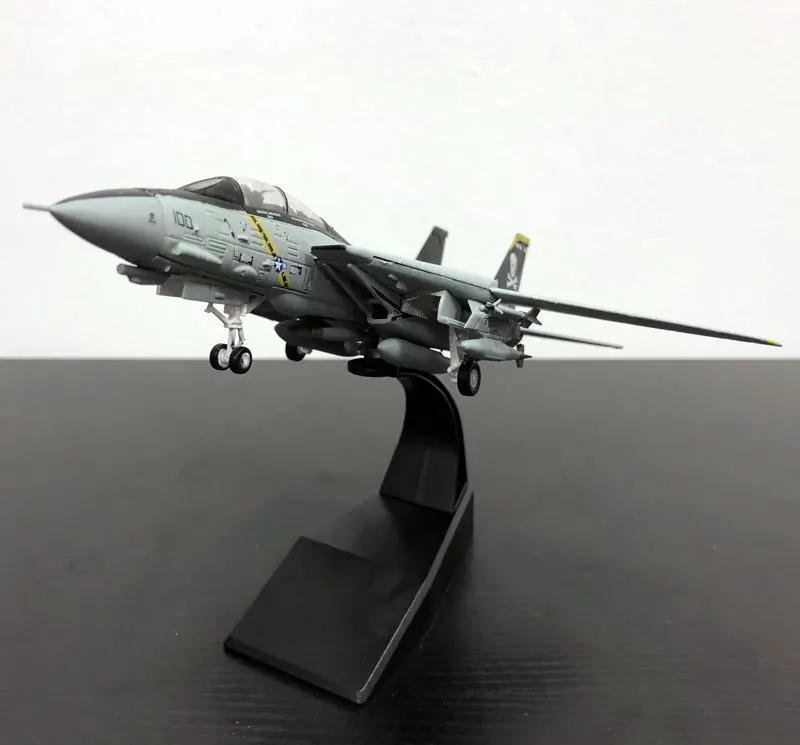 AMER 1/100 масштаб военная модель игрушки США Grumman F-14 Tomcat Fighter VF-84 Jolly Rogers Fighter литой металлический самолет модель игрушки