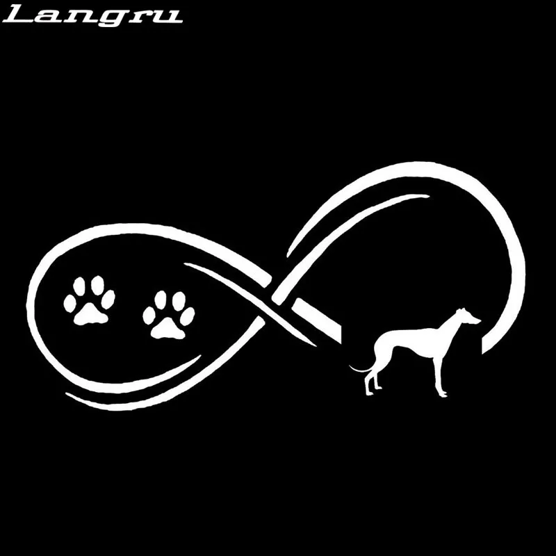 Langru горячая Распродажа Greyhound собака вечность лапа принт автомобильные наклейки