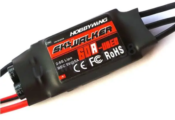 4 шт. Hobbywing Skywalker 15A/20A/30A/40A/50A/60A/80A контроллер скорости с UBEC для RC FPV Квадрокоптер RC Самолеты вертолет - Цвет: 4pcs Skywalker 60A