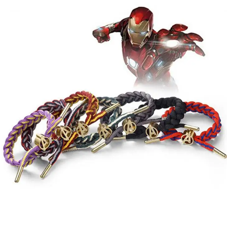 Мстители 4 капитан Человек паук Америка кожаный браслет Железный человек танос