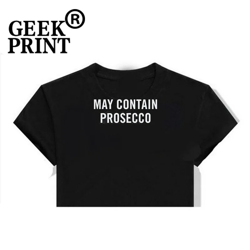 Женские топы могут содержать Prosecco Футболка Топ водка спирт футболка со слоганом